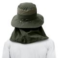 1Pc Fishing Hat for Men & Women, Outdoor UV Sun Protection Wide Brim Hat with Face Cover & Neck Flap. 