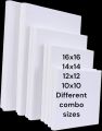 Hp Canvas white colour 4 different Size 4pcs 16x16.14x14.12x12.10x10. 