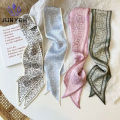 4pcs/Set Series Silk Satin Scarf Women Cloth Hair Bands Headdress Accessories Lady Scarves Ribbon Neck Ties for Bag Handle. 