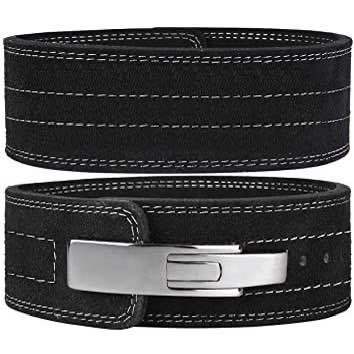 Weight Lifting Lever Leather Gym Belt - 10mm power lifting Lever Belt For Men & women Back Support Weightlifting Belt For powerlifting , Deadlifts , Squats