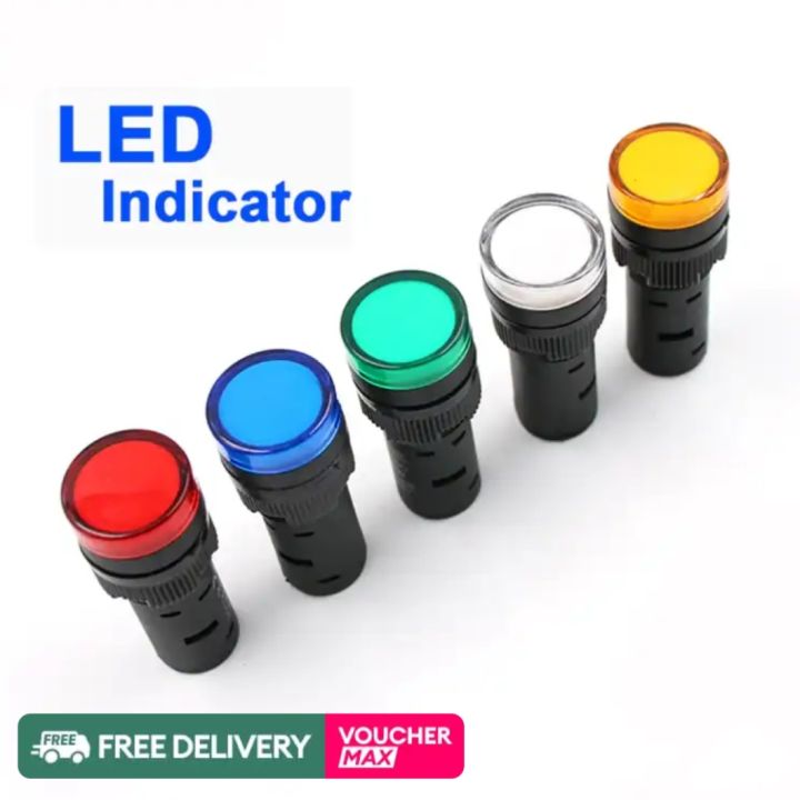 ANDELI LED Indicator Light 220V-240v 22mm Panel Mount LED Power ...