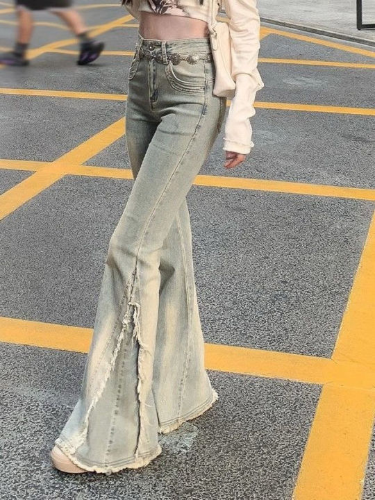 Women%20Vintage%20Blue%20Jeans%20High%20Waist%20American%20Retro%2090s%20Raw%20Material%20Edge%20Design%20Y2k%20Denim%20Pants%20Streetwear%20Wide%20Leg%20Jeans%20-%20Image%204