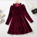new Velvet frock for girls special velvet frock quality dresse. 