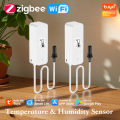 Tuya WiFi/ ZigbeeTemperature Humidity Sensor with External Probe for Smart Life App Alexa  Assistant for Freezer Fish Tank. 