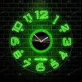 Acrylic Modern Light Wall Clock, Neon Light Wall Clock, Night Wall Clock. 