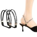 New Dual-purpose Tie Shoelaces, High-heeled Shoes Sandals No Heel Strap No Installation Light Luxury and Adjustable Elasticity.