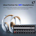 8 Channels Headphone Amplifier Mini Amplifier with Stereo/Mono Switch Professional Ultra-Compact HiFi Stereo Audio Amplifier.