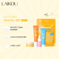 Travel Size Ceramide Skincare Set Hyaluronic Acid Low Ph Cleanser Gentle Serum Moisturizer And Breezy Sunscreen. 