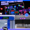 Full Color Double Row Scrolling LED Light Sign,  Flexible 5V/2A APP Control LED Signs Custom Text Message  Pattern Program. 
