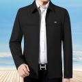 New men's clothing jacket men's jacket middle-aged and elderly jacket business casual jacket zipper collar jacket. 