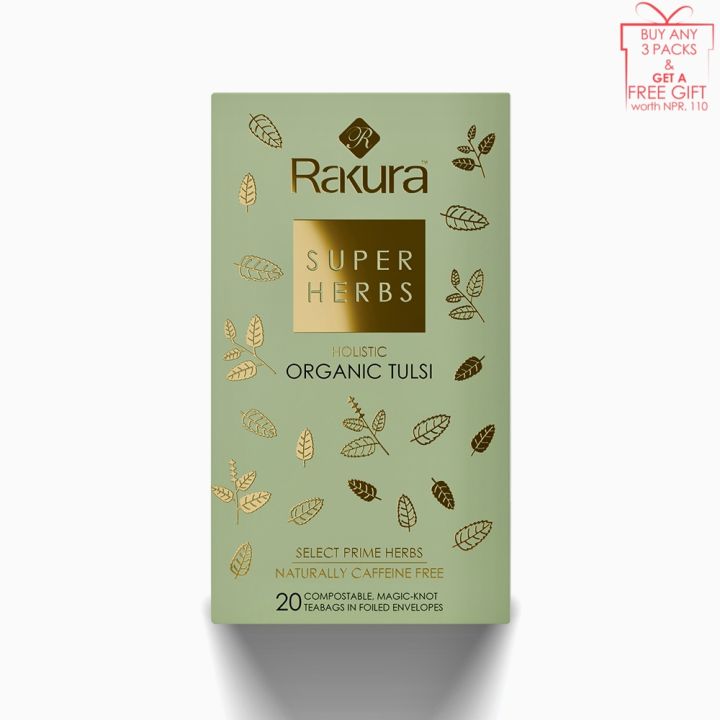 Rakura Holistic Organic Tulsi 20TB | Prime Super Herbs | Caffeine Free ...