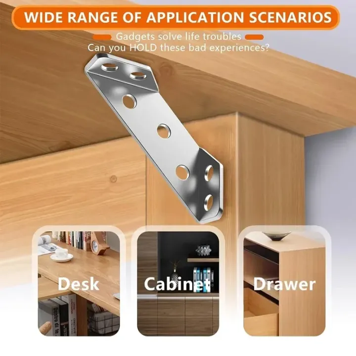 5/10/20/pcs%20Thickened%20Stainless%20Steel%20Corner%20Angle%20Code%2090%20Degrees%20Right%20Angle%20Fixed%20Bracket%20Furniture%20Connectors%20for%20Furniture%20-%20Image%203