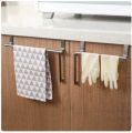 Towel Rack Over Door Stainless Steel Towel Bar Storage Organizer Bathroom Kitchen Cabinet Door Hanging Towel Rack.