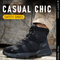 Light Breathable Safety Shoes For Men Steel Toe Cap Anti Smash Work Shoes Indestructible Anti-puncture Kevlar Insoles Male Boots.