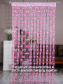 Romantic two-color love cord decoration fringe partition curtain through rod finished curtain 39.37*78.74in. 
