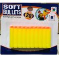 Pack of 20 Refill Bullet Darts for Nerf N-Strike Elite Series Blasters Kid Toy Gun (Yellow, 20PCS). 