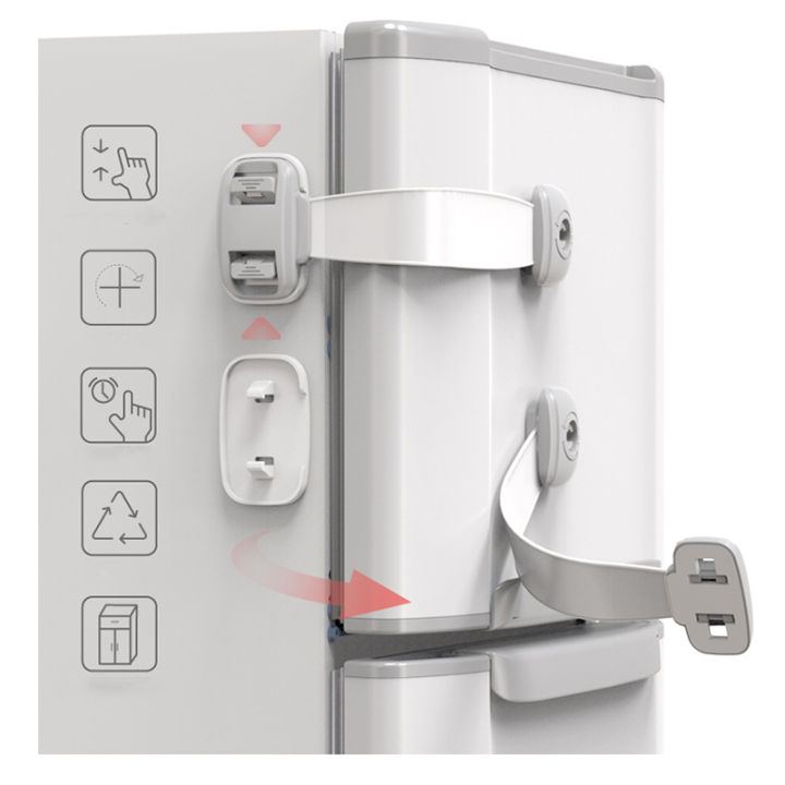 1/4%20PCS%20Baby%20Safety%20Drawer%20Door%20Lock%20Multi-Function%20Child%20Protection%20Anti-Pinch%20Cabinet%20Refrigerator%20Safety%20Buckle%20Plastic%20-%20Image%203