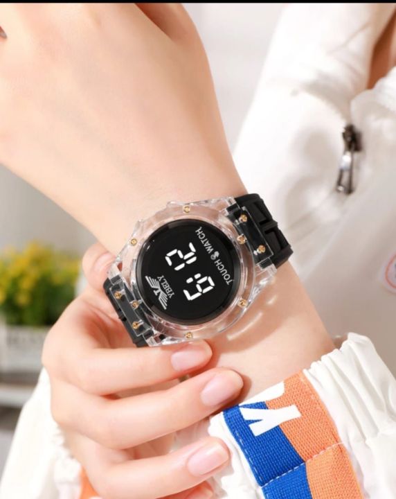 Best Trending Circle Watch Touch Watch Black And White In Very Cheap Price Touch Screen LED Watch For Boys And Girls At Wholesale Rate