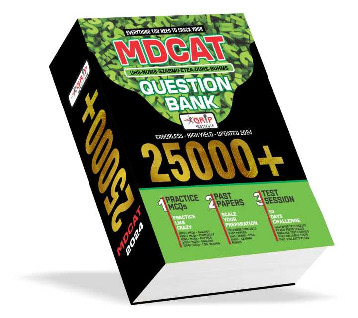 Grip MDCAT book 25000 MCQs Latest 2025 Edition for UHS,NUMS,SZABM,ETEA,DUHA,BUHMS / Grip MDCAT book 2025 / Grip MDCAT / Grip MDCAT book / Grip MDCAT Preparation book