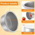 4Pcs Cake Bake Pan Non-Stick 4inch Round Cake Tin Aluminum Alloy Cake Mold Pan Reusable Heavy Duty Cake Bakeware Heat-Resistant. 
