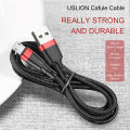 USLION Micro USB Cable Fast Charging Cable For Xiaomi redmi note 5 Micro USB Data Cord Charger Quick Charge 3.0 Cable 1M 2M 3M. 