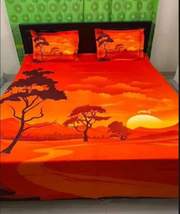King%20Size%20Cotton%20Bed%20Sheet%20with%20Matching%203%20%20Pillow%20Covers%20-%20Image%203