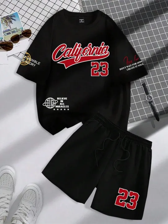 2025%20summer%20new%20trend%20men's%20suit%20round%20neck%20short%20sleeve%20set%20fashion%20personalized%20alphanumeric%20print%20round%20neck%20T-shirt%20and%20shor%20-%20Image%205