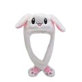 rabbit women's hat plush moving ears hat with earflaps movable ear. 