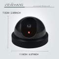 1PC Fake Dome Security Camera with LED Red Light, Battery Operated, No Wiring Required, Realistic Design Fake Dummy Camera, Black & White Color Available. 