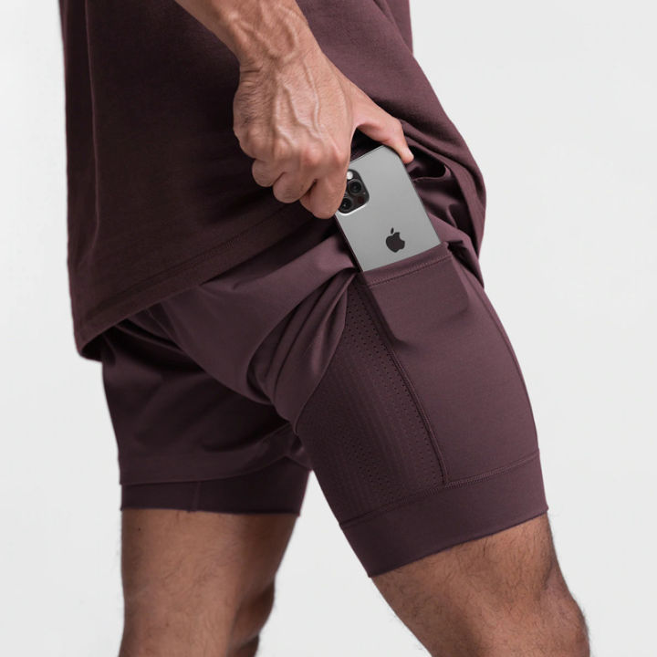 2025%20New%20Breathable%20Double%20Layer%20Sport%20Shorts%20Gyms%20Fitness%20Bodybuilding%20Workout%20Quick%20Dry%20Beach%202%20In%201%20Shorts%20Male%20Running%20Short%20-%20Image%202