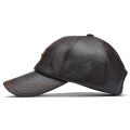 Pu Leather Letter Label Baseball Caps Spring and Autumn Outdoor Adjustable Casual Hats Sunscreen Hat.