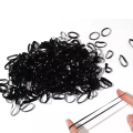 450pcs Black Small Disposable Hair Bands Girls Elastic Rubber Band Ponytail Holder Hair Accessories. 
