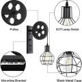 Black Wall Lamp , Wall Pulley , Pendant Wall Lamp , Wall Light. 