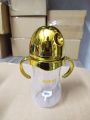 Chrome Style Baby Plastic Feeder With Handle 260ml/8oz. 