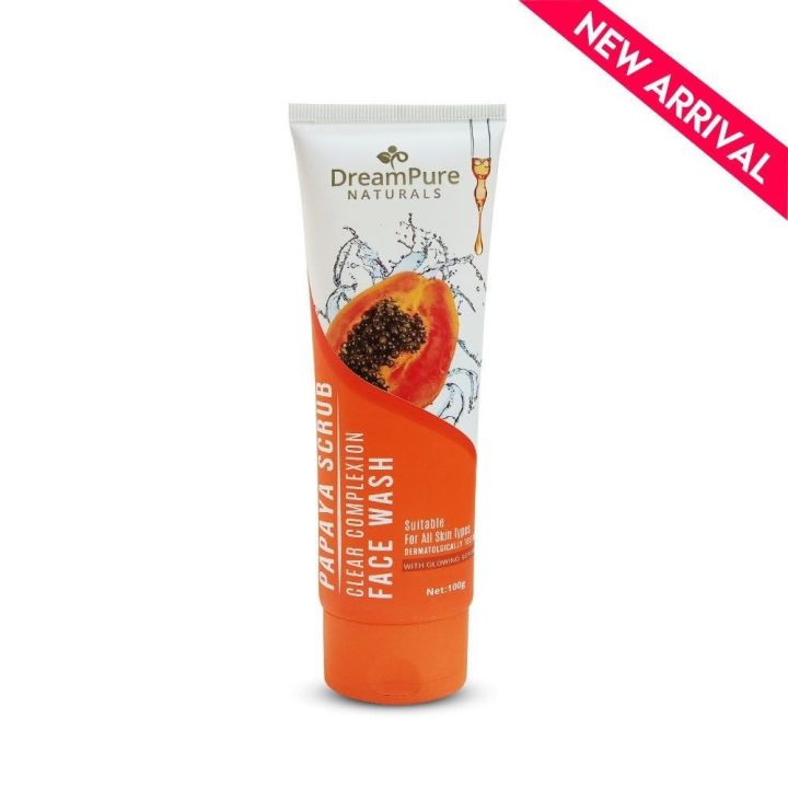 Dream Pure Papaya Scrub Clear Complexion Face Wash