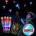 New 50/30/10/5/1Pc Amazing Light Toy Arrow Rocket Helicopter Flying LED Light Toys Party Fun Best Gifts Rubber Band Catapult. 
