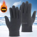 Mens Winter Gloves Thicken Thermal Warm Fleece Full Finger Gloves Cold Resistance Windproof Outdoor Skiing Cycling Mittens Women.