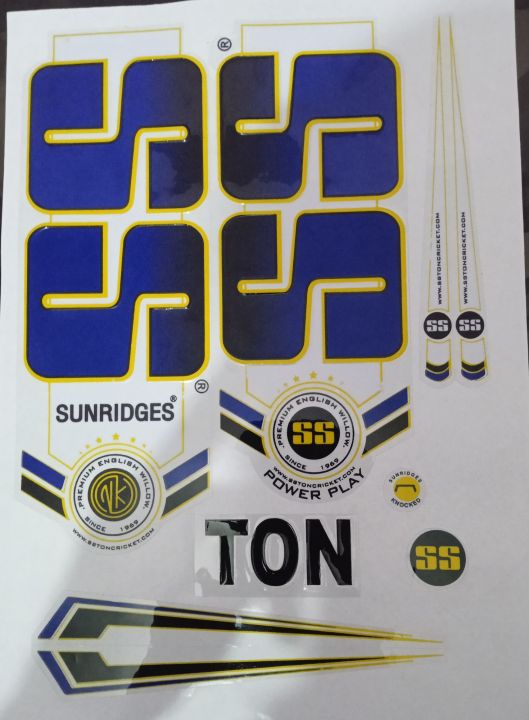 New 3D SS TON Full Blue Edition Cricket Bat Sticker for Bat | Daraz.pk