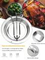 Leeseph Chicken Roaster Rack Stainless Steel Beer Can Chicken Holder Vertical Roaster Rack Chicken Roasting Rack Roasting Pan. 