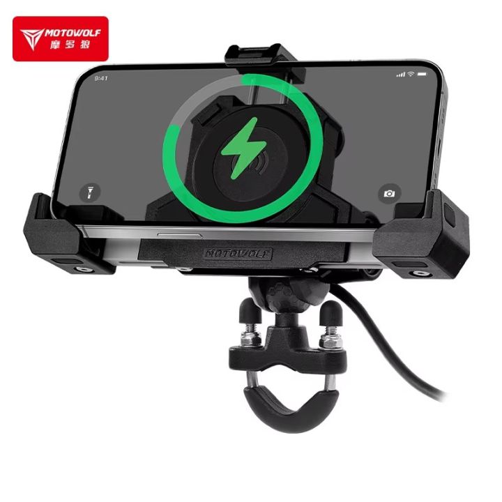 MOTOWOLF%20Motorcycle%20Outdoor%20Shock%20Absorbing%20Mobile%20Phone%20Holder%20Triangles%20Fixed%20Holder%20Wireless%20Charging%20Navigation%20Holder%20-%20Image%207