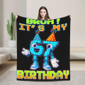 Six Seven Meme Italian Brainrot Birthday Plush Blanket Soft Flannel Throw for Girls Warm Bedspread for Outdoor Indoor Use. 