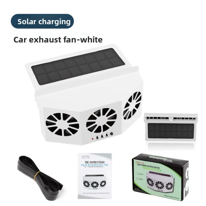 New%203%20Head%20Car%20Exhaust%20Fan%20USB%20Rechargeable%20Solar%20High%20Wind%20Power%20Air%20Circulation%20Cooling%20Heat%20Dissipation%20No%20Tool%20Easy%20Install%20-%20Image%207