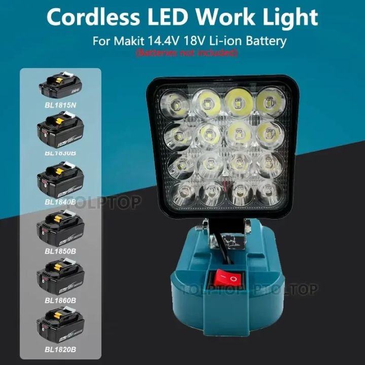 16%20Beads%20LED%20Working%20Light%20Spotlight%20Portable%20Lamp%20Hand%20Lantern%20for%20Makita%20%2014.4V%2018V%20Li-ion%20Battery%20Cordless%20LED%20Flashlight%20-%20Image%204