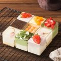 10/20PCS Square Dessert Cups Disposable Dessert Cups Mousse Cake Appetizers Yogurt Wedding Birthday Party Christmas Supplies.