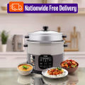 VISION 1100W MC-3.0 Liter Stainless Still Smart Rice Cooker with Thermal Safety Fuse- Double Pot.
