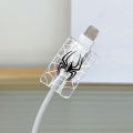 1Set Charger Spider Case For IPhone 18W 20W Transparent Data Wire Winder Cable Protectors Port Breakproof Protectio.