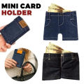 Portable Retro Pants Mini Jeans Wallet Foldable Denim Coin Purse Card Holder Cool Small Sized Multi-functional Purse. 