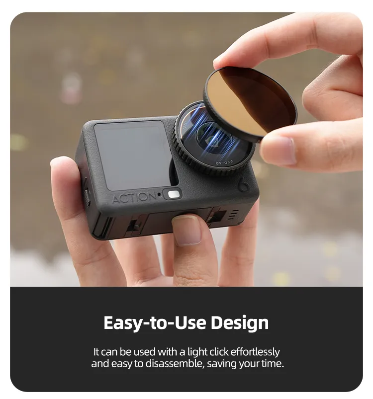 Optische filterset voor DJI Action 6, UV-CPL ND