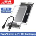 JEYI 2.5" External HDD Enclosure, SATA to USB 3.0 Tool-Free Clear for 2.5 Inch SSD & HDD 9.5mm 7mm External Hard Drive Case.