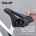 ESLNF Bicycle Saddle PU Comfortable Mountain Road Bike Saddle Non-slip Shock Absorbing Hollow Breathable Cushion Bike Parts. 